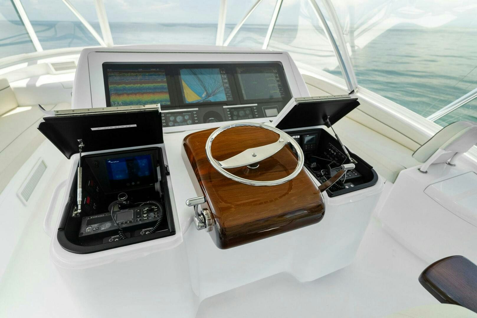 a close-up of a car aboard SEA HAWK Yacht for Sale