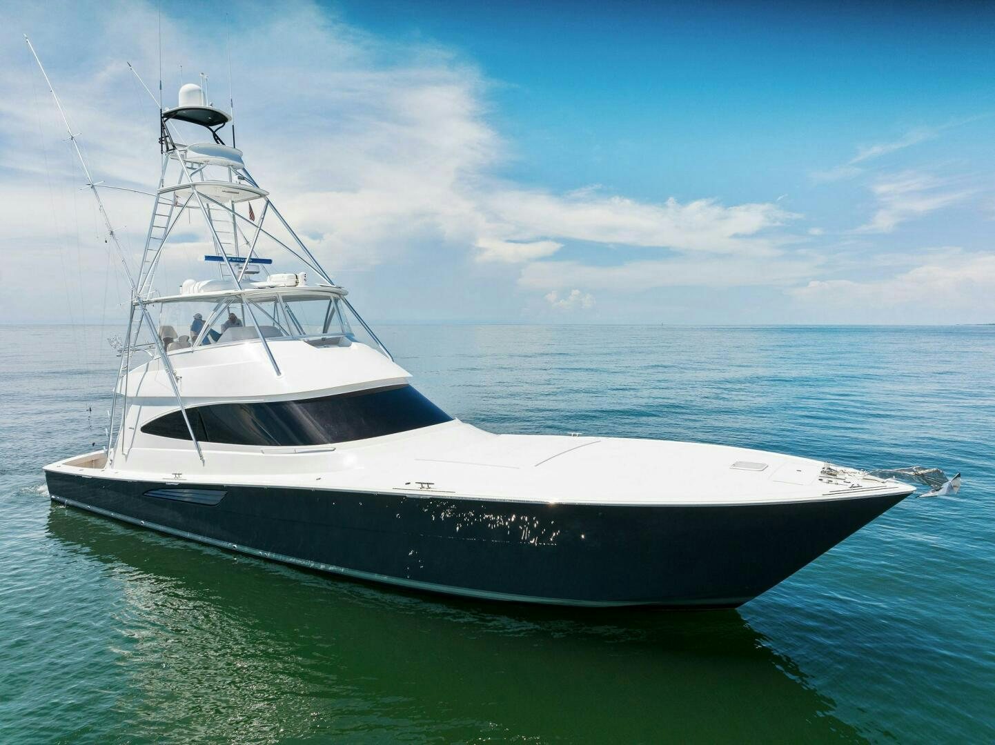 a white boat in the water aboard SEA HAWK Yacht for Sale