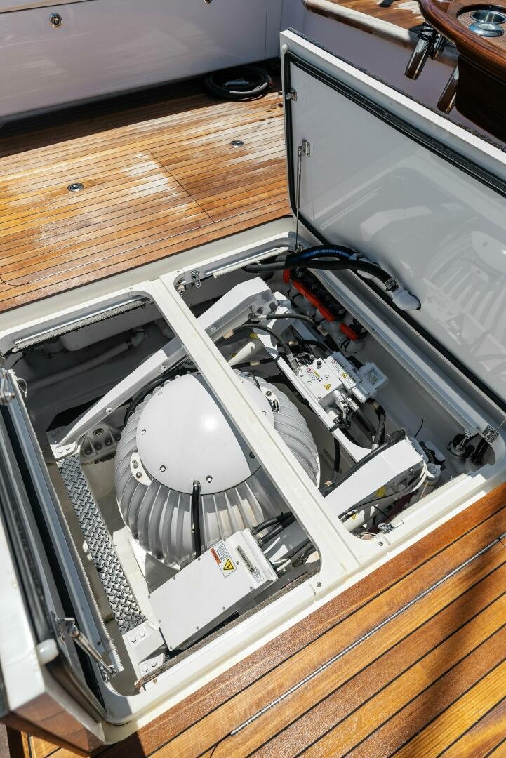 a white and black electronic device aboard SEA HAWK Yacht for Sale