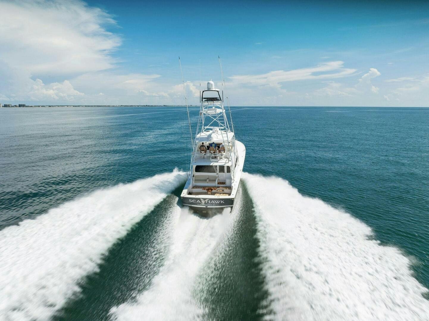 a boat on the water aboard SEA HAWK Yacht for Sale