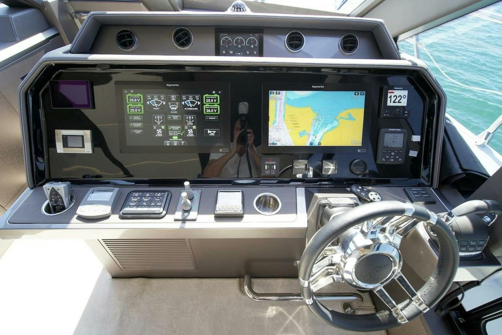 the inside of a car aboard OUR NEXT CHAPTER Yacht for Sale