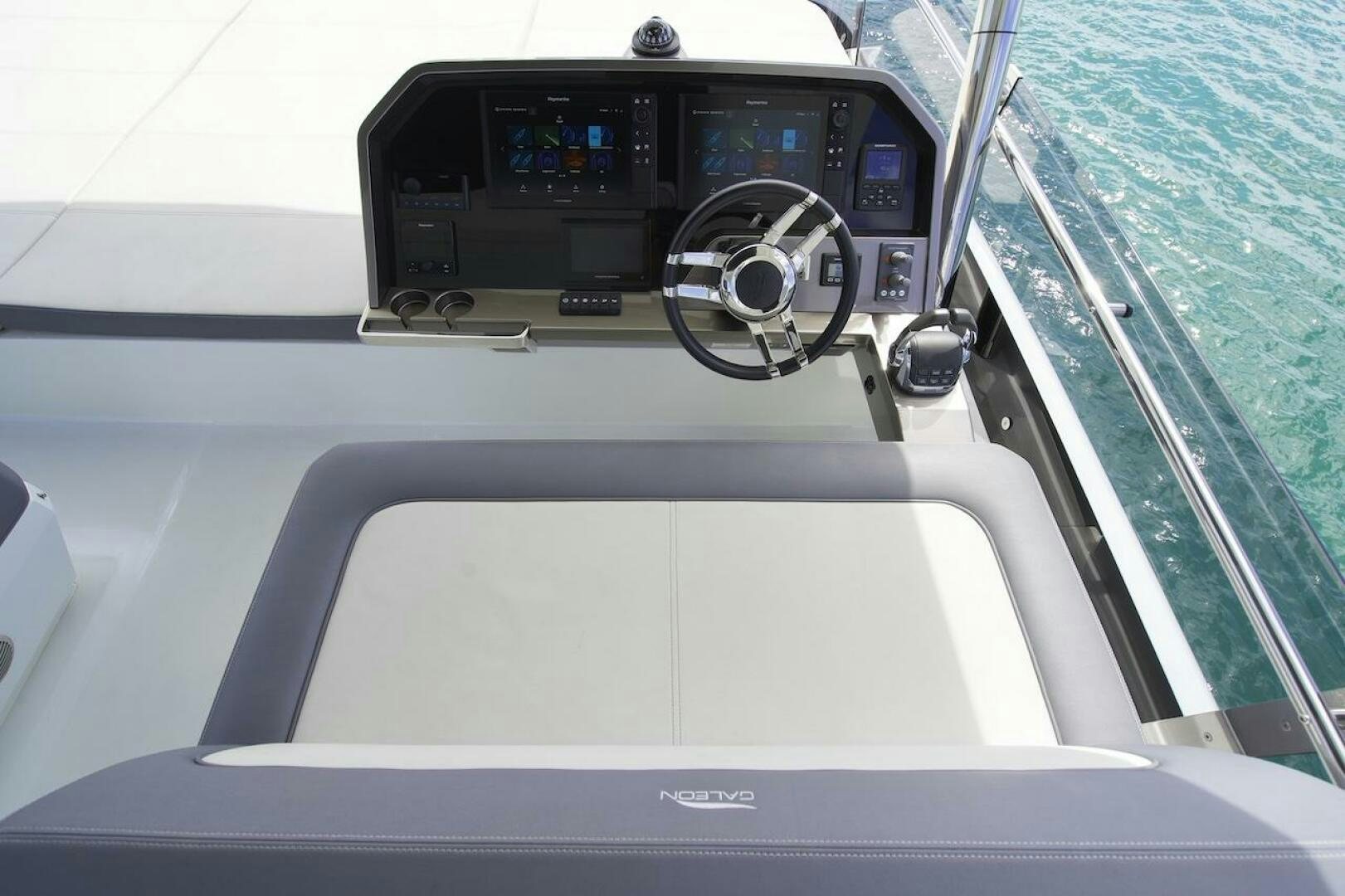 the inside of a car aboard OUR NEXT CHAPTER Yacht for Sale