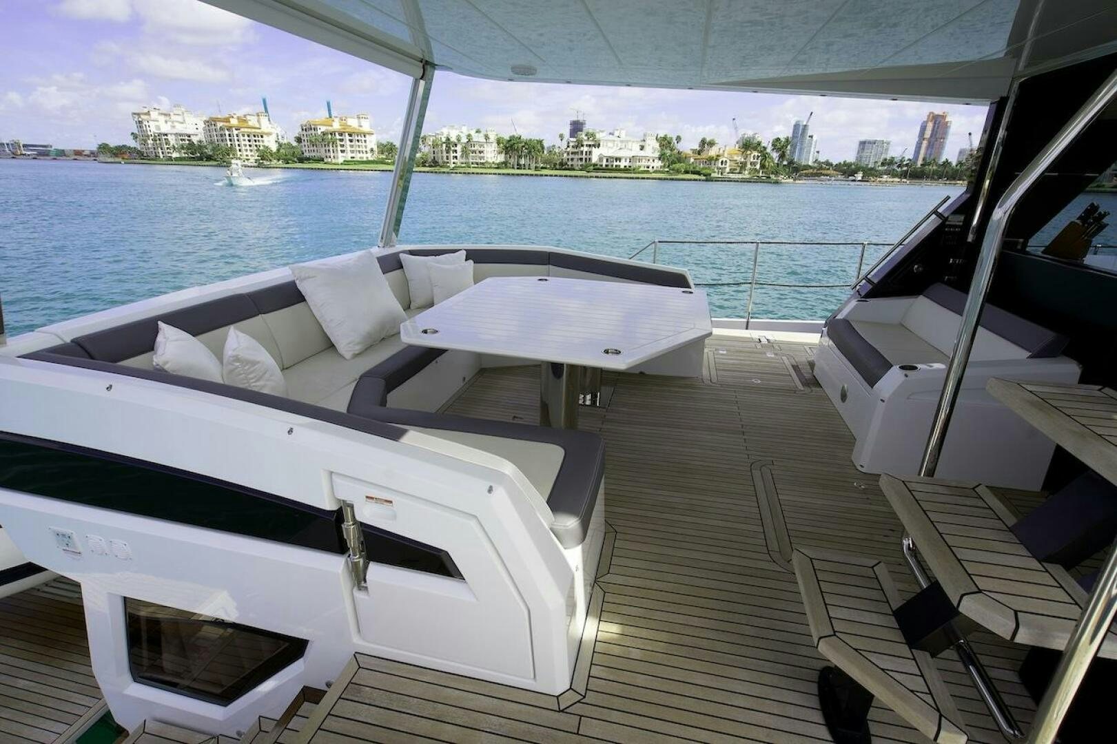 a boat on a deck aboard OUR NEXT CHAPTER Yacht for Sale