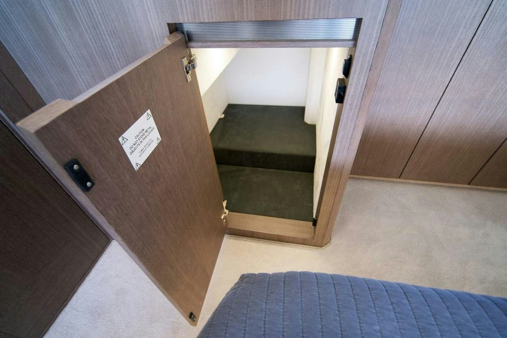 a wooden cabinet with drawers aboard OUR NEXT CHAPTER Yacht for Sale