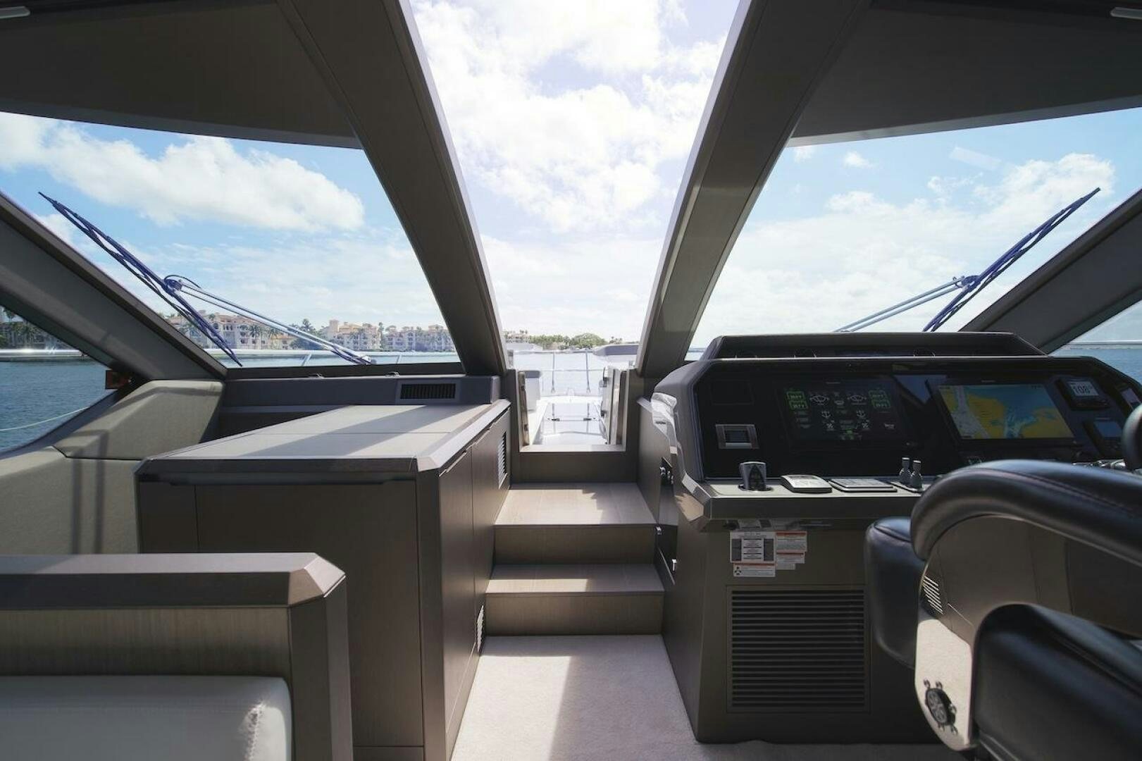 inside of a car aboard OUR NEXT CHAPTER Yacht for Sale