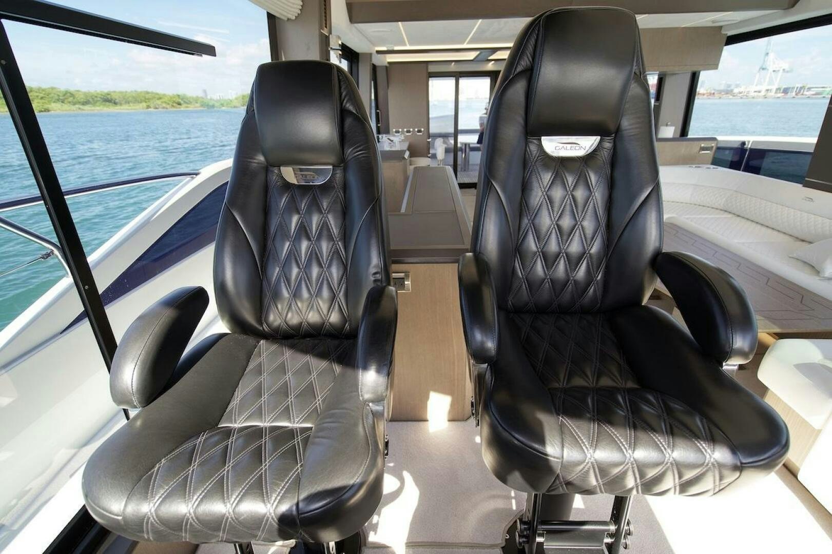 seats on a boat aboard OUR NEXT CHAPTER Yacht for Sale