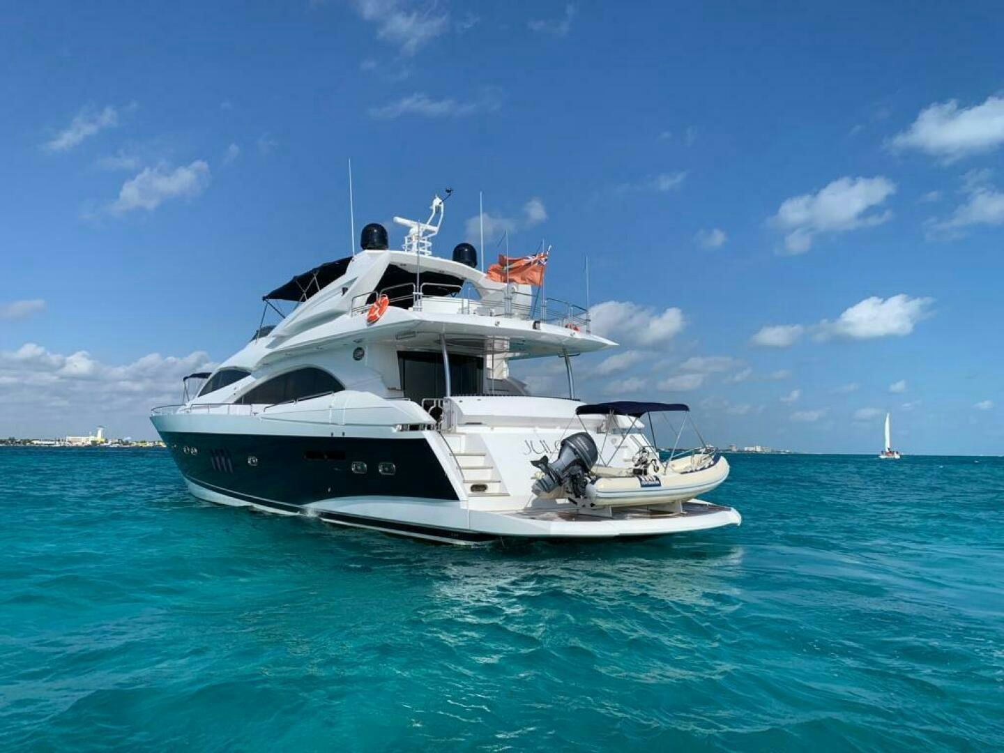 a boat in the water aboard JULCAN II Yacht for Sale