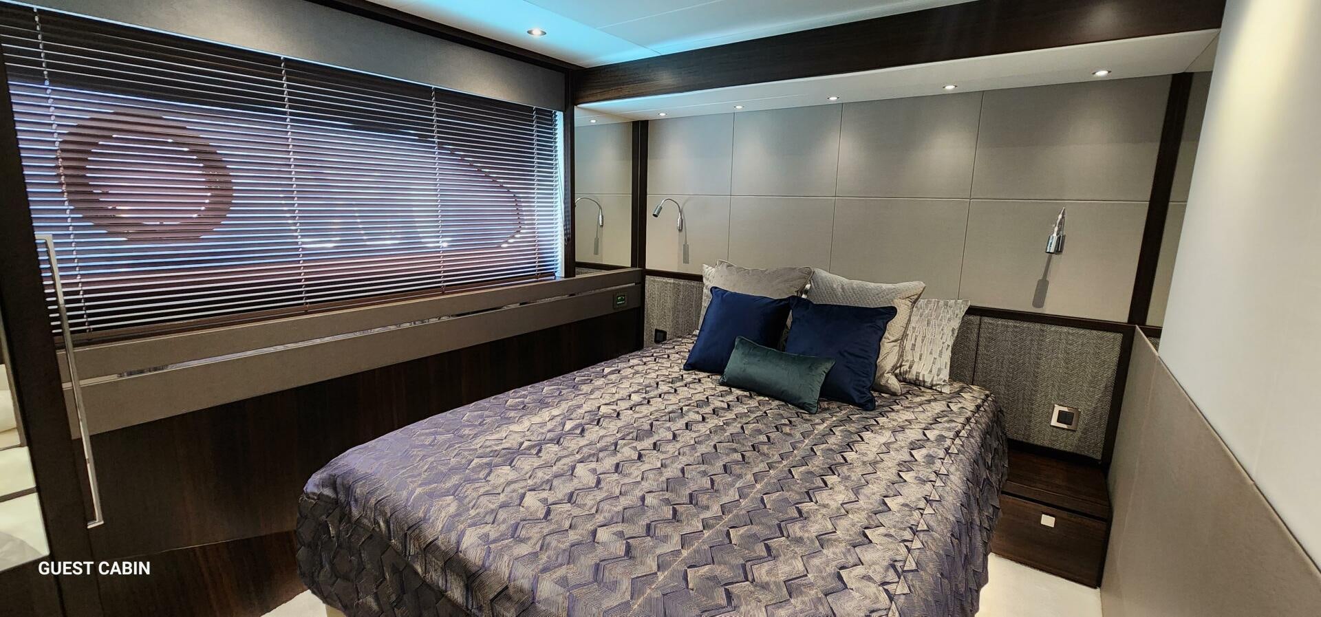 a bed in a room aboard 5 MARES Yacht for Sale