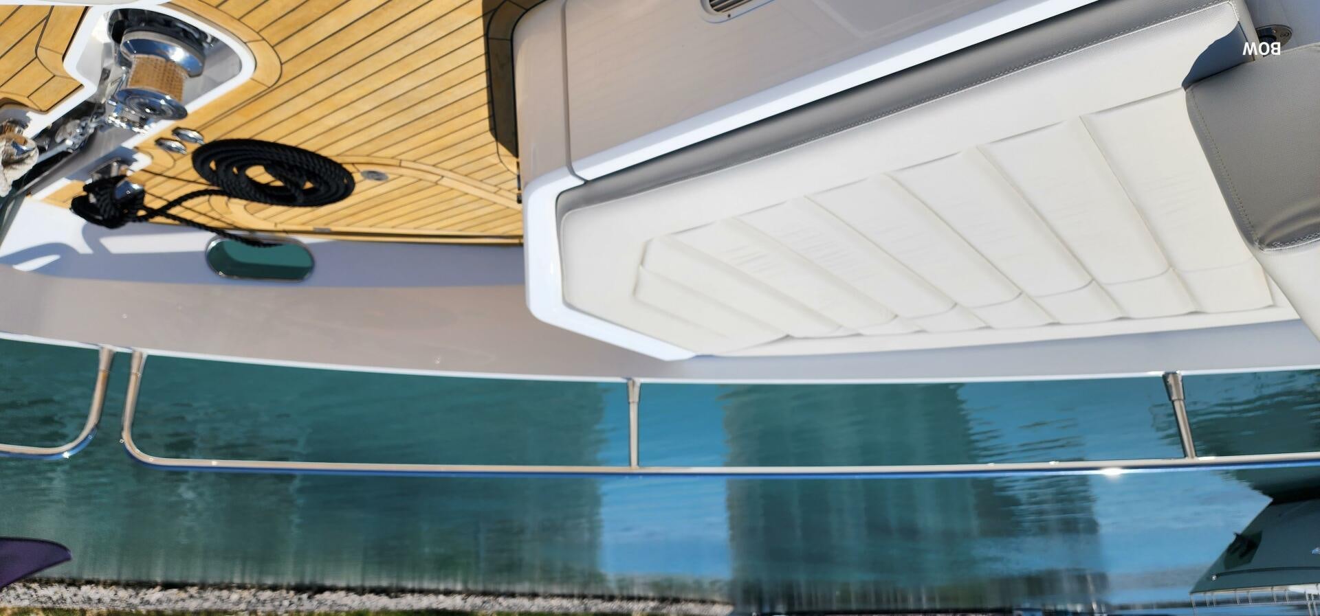 a white box with a blue floor aboard 5 MARES Yacht for Sale