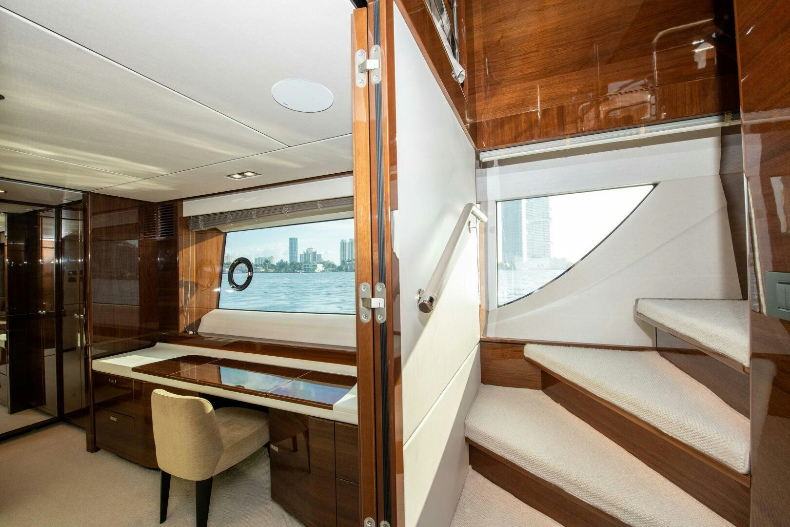 inside of a boat aboard OUR ALEPH Yacht for Sale