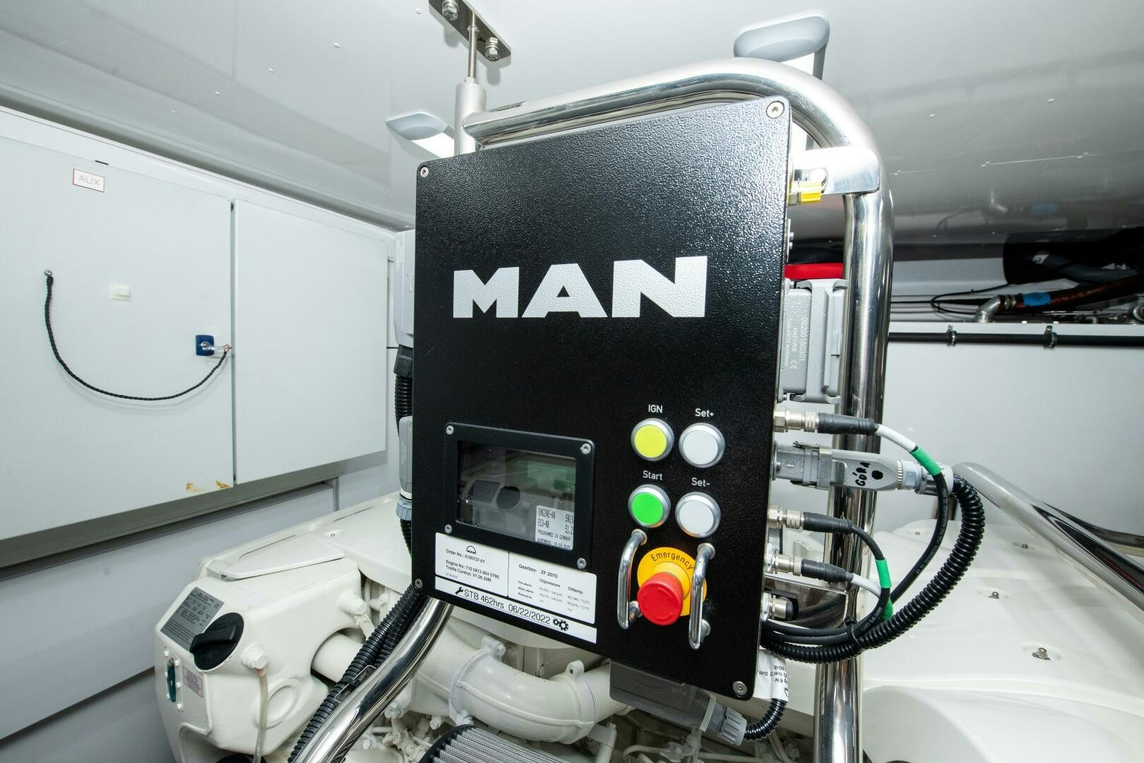 a machine with a screen aboard OUR ALEPH Yacht for Sale