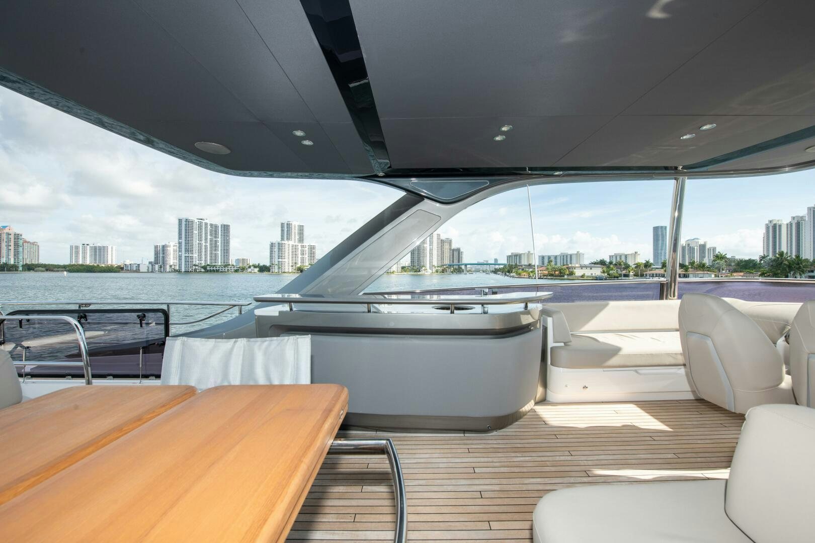 a boat on a deck aboard OUR ALEPH Yacht for Sale