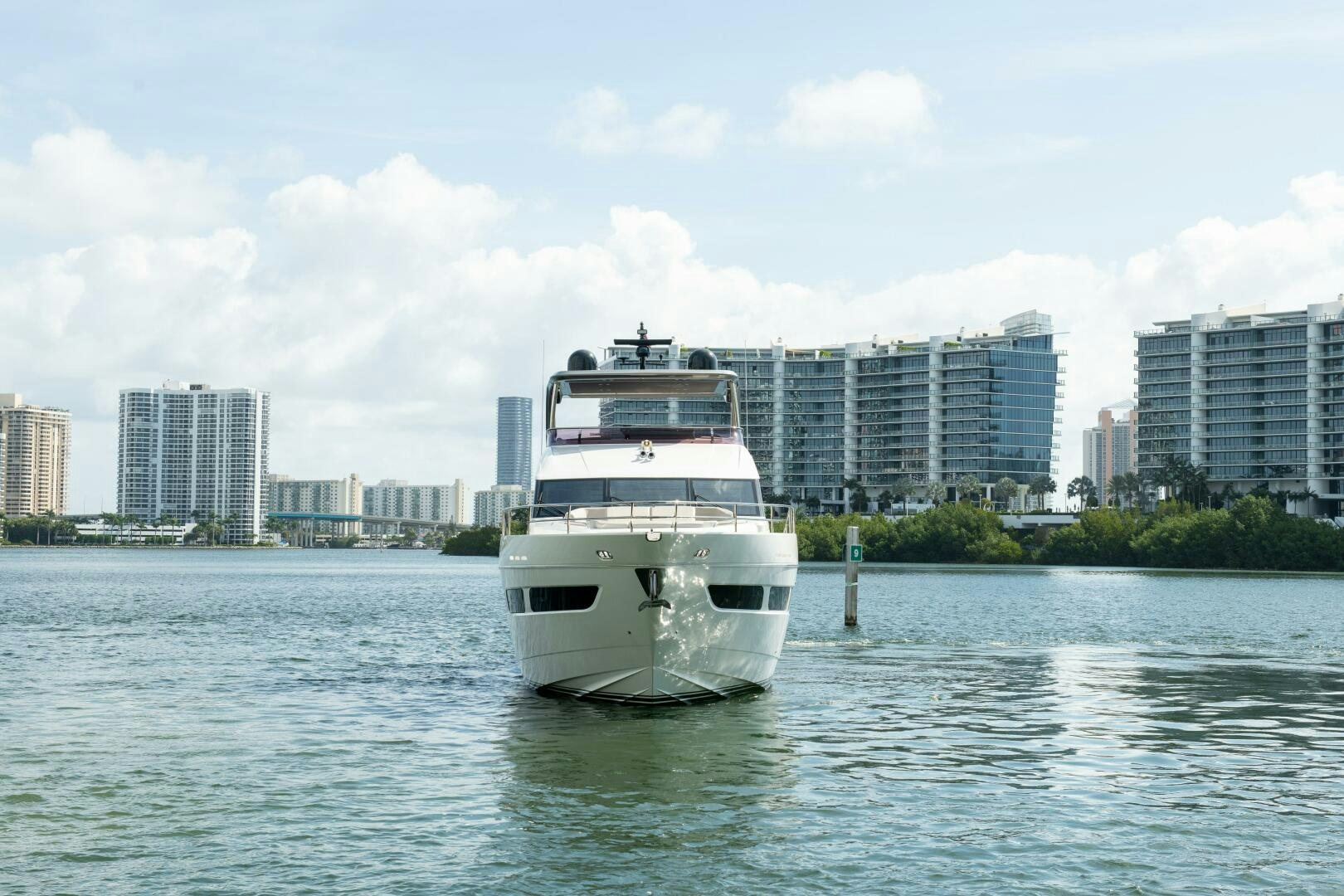 a boat on the water aboard OUR ALEPH Yacht for Sale