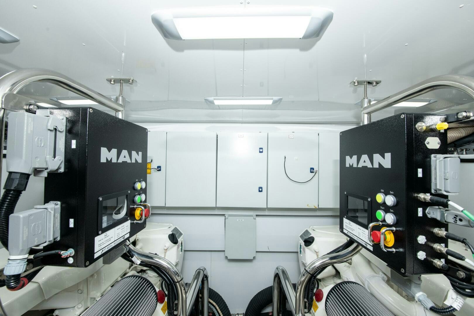 a room with machines and equipment aboard OUR ALEPH Yacht for Sale