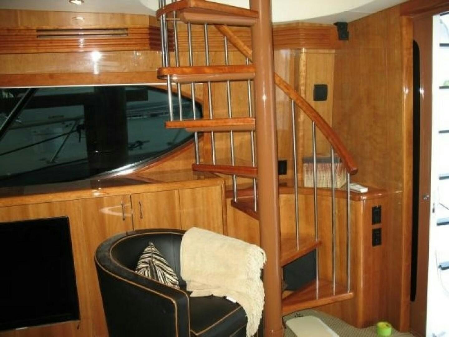 a wooden bunk bed in a room aboard LIVNWEL Yacht for Sale