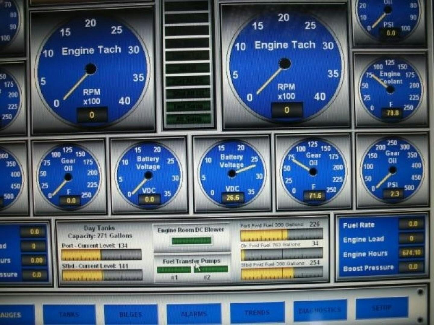 graphical user interface aboard LIVNWEL Yacht for Sale