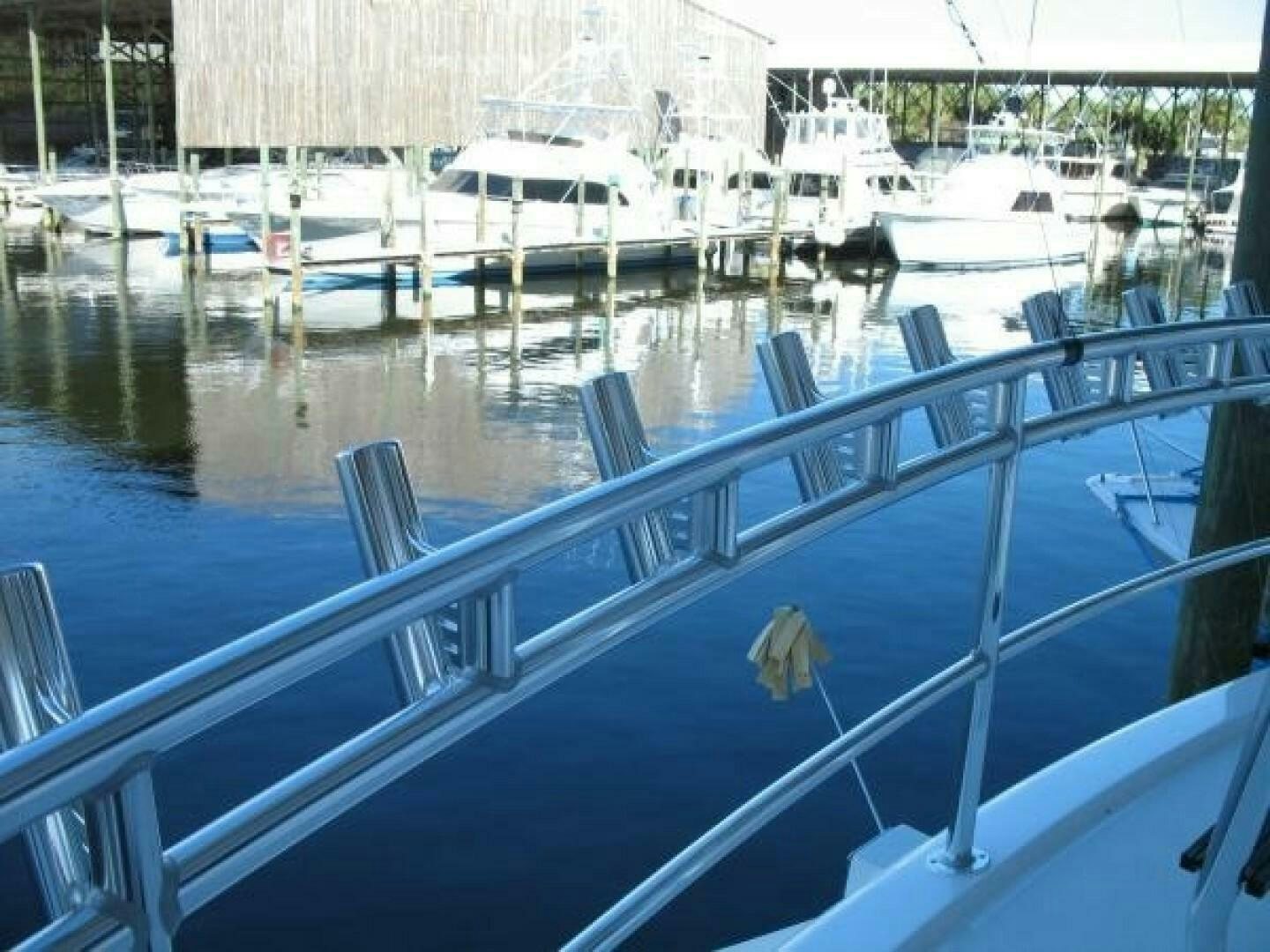 a boat is parked in the water aboard LIVNWEL Yacht for Sale