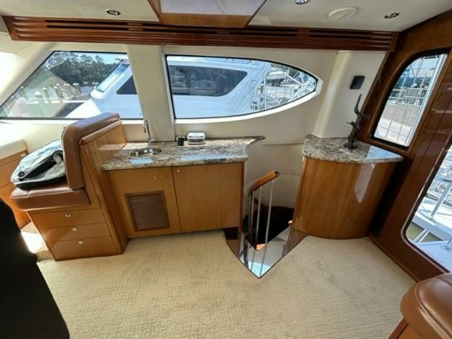 inside of a vehicle aboard LIVNWEL Yacht for Sale