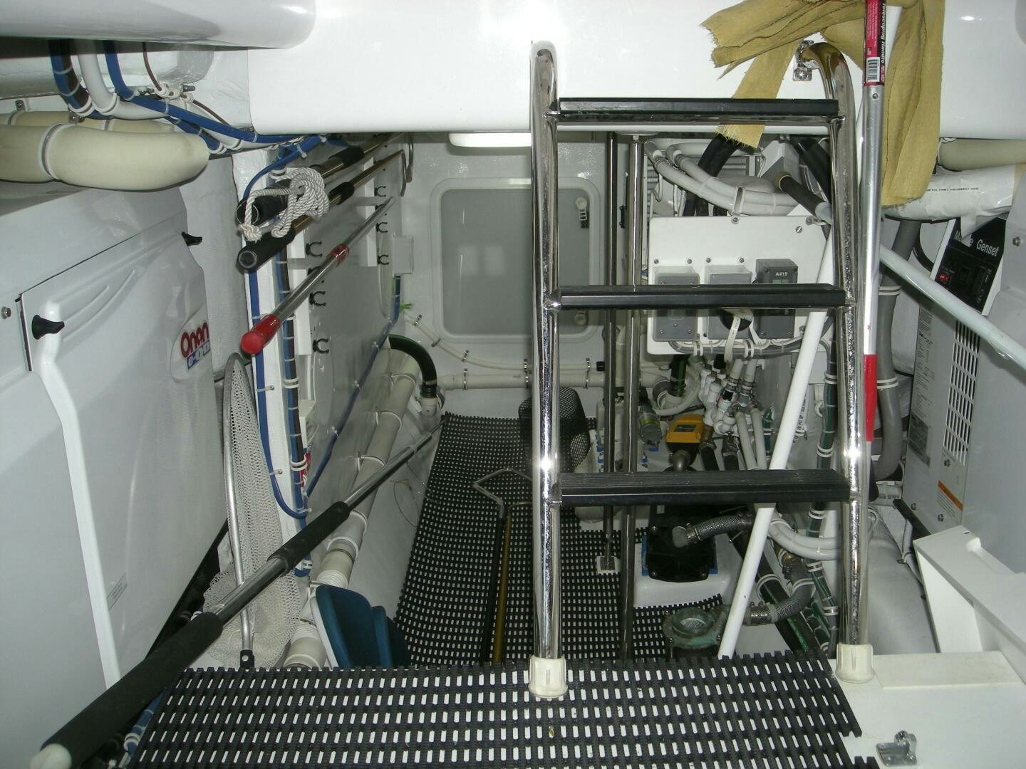 a close-up of a machine aboard LIVNWEL Yacht for Sale