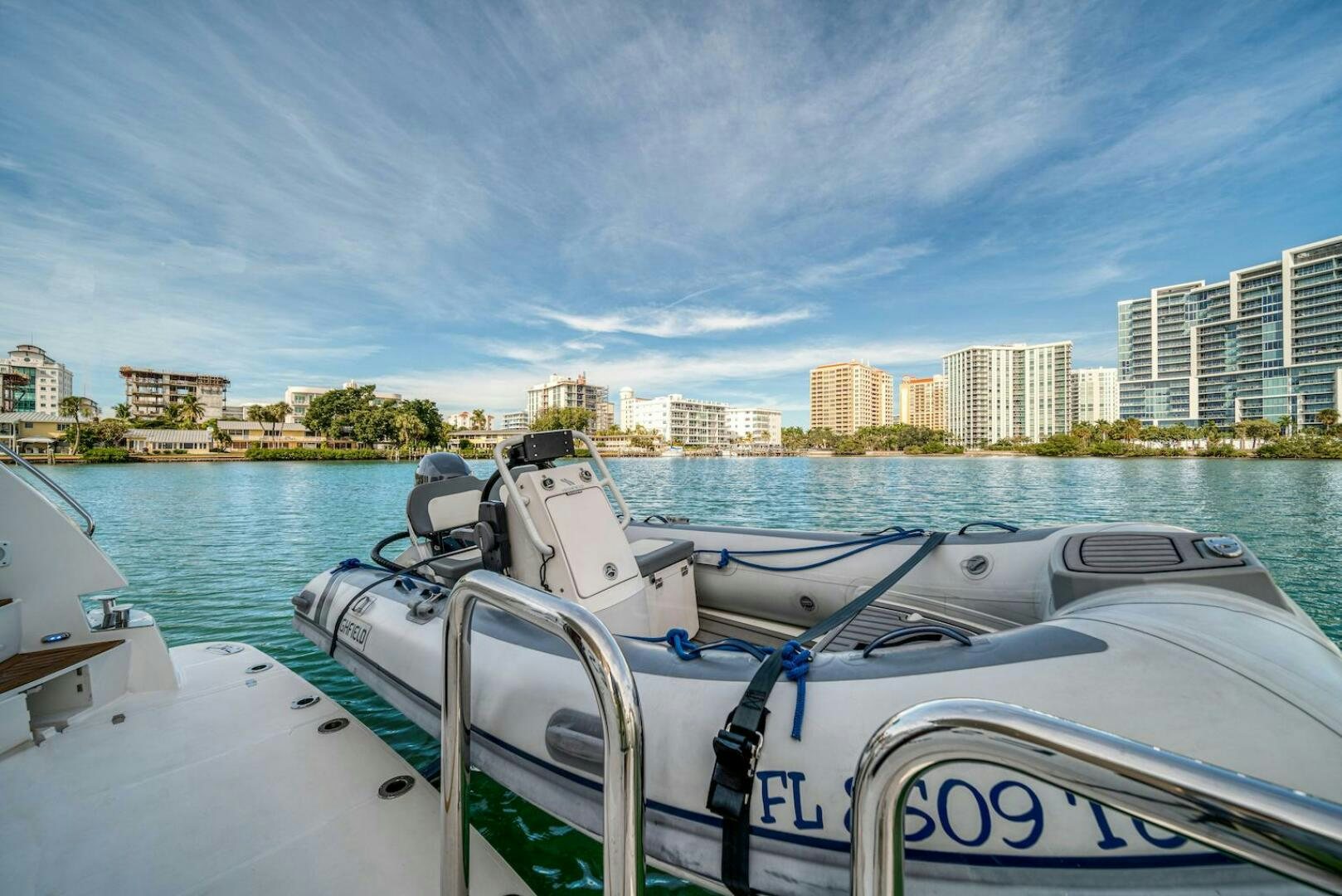 a boat on the water aboard ESCAPE Yacht for Sale