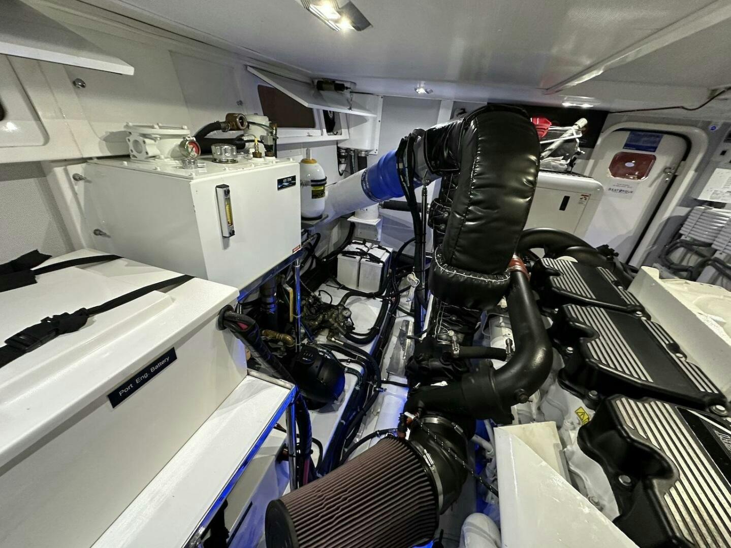 a person in a blue suit aboard ESCAPE Yacht for Sale