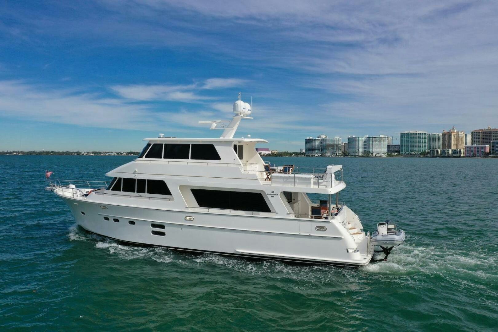 a boat in the water aboard ESCAPE Yacht for Sale