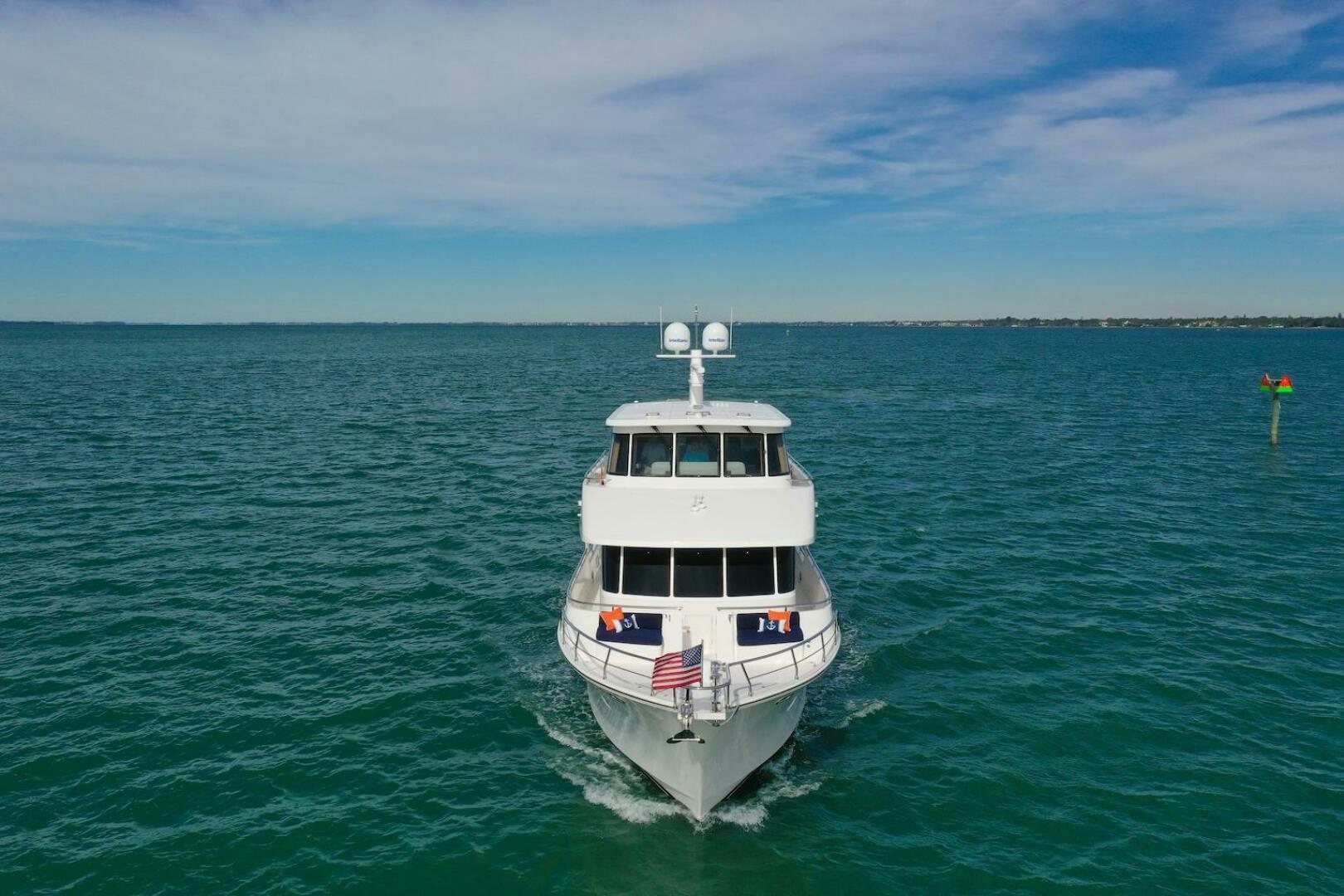 a boat in the water aboard ESCAPE Yacht for Sale
