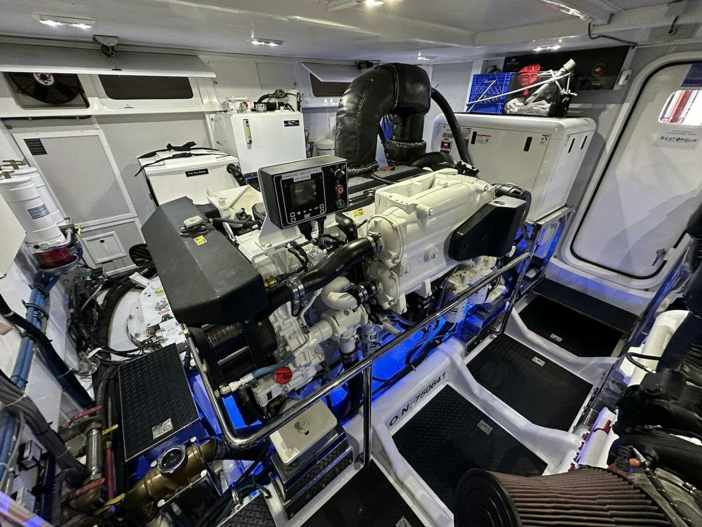 a large room with many machines aboard ESCAPE Yacht for Sale