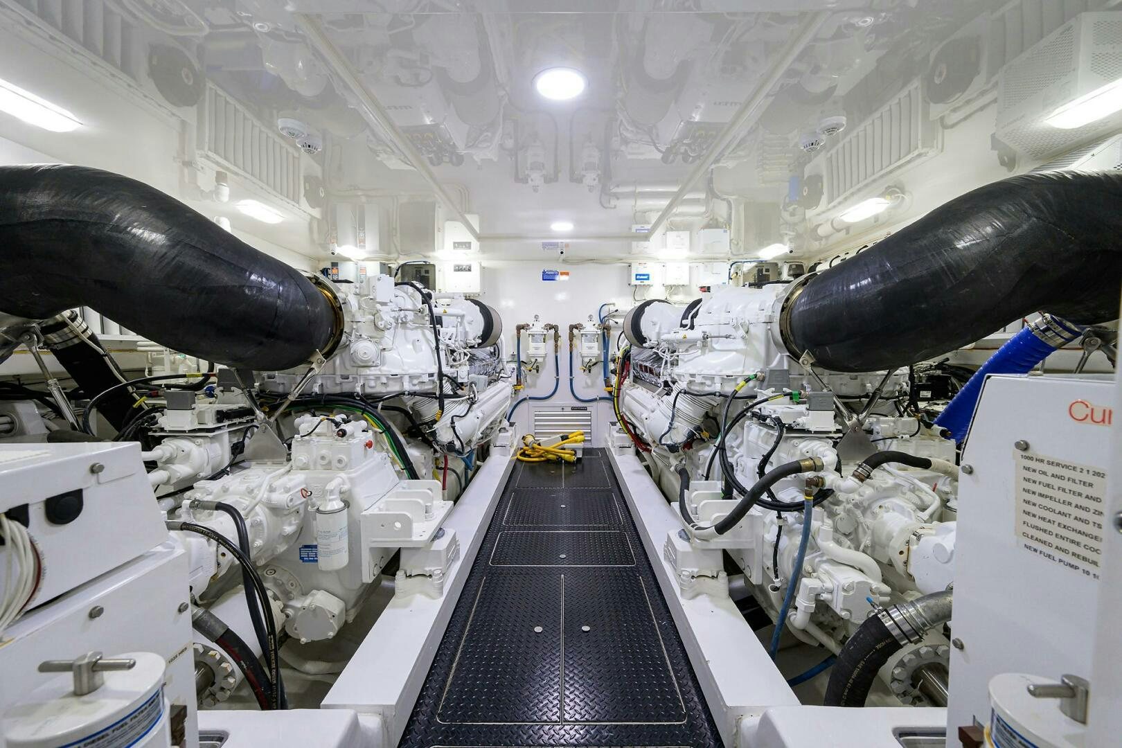 a large machine in a factory aboard 80' VIKING Yacht for Sale