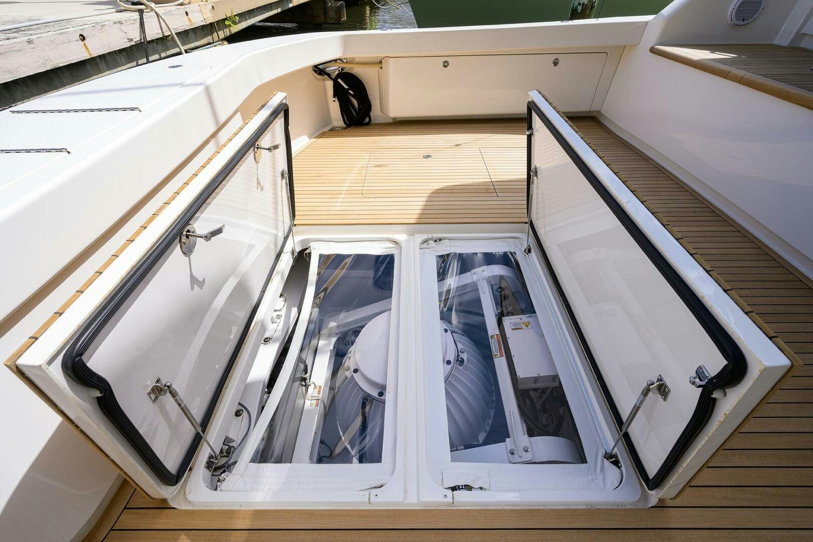 a close-up of a car aboard 80' VIKING Yacht for Sale