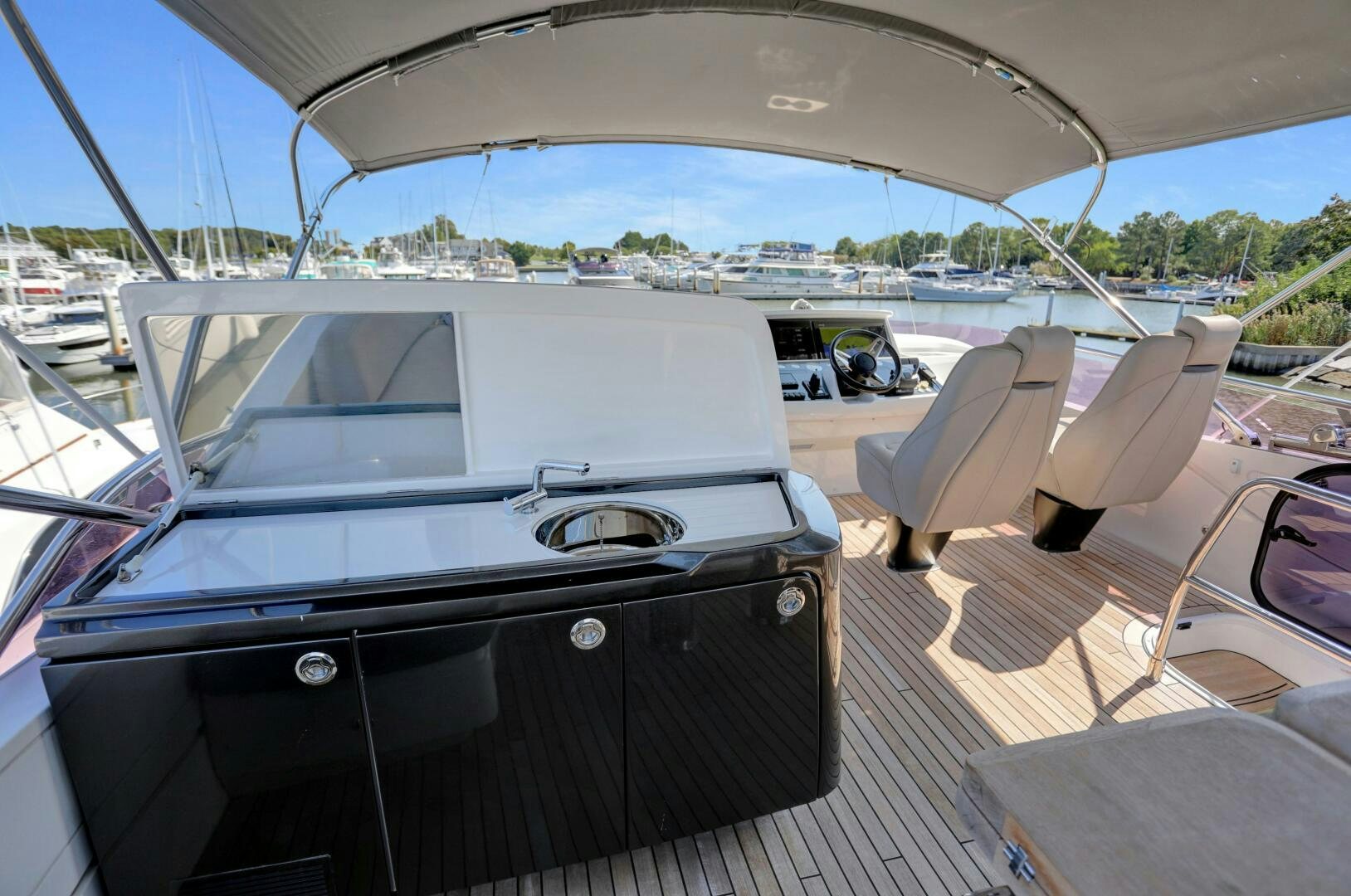 the back of a car aboard REAL SLICK Yacht for Sale