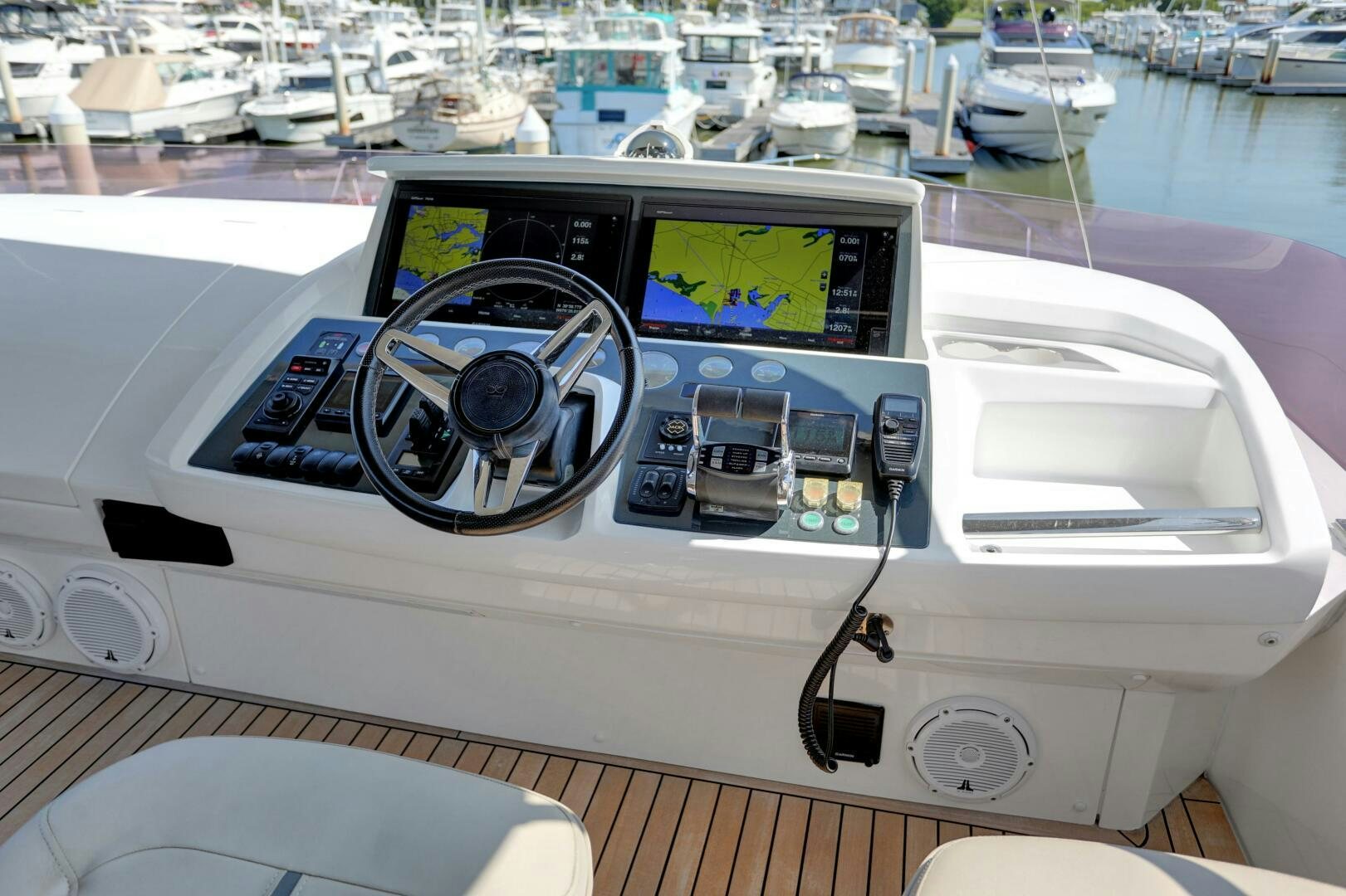 the inside of a boat aboard REAL SLICK Yacht for Sale