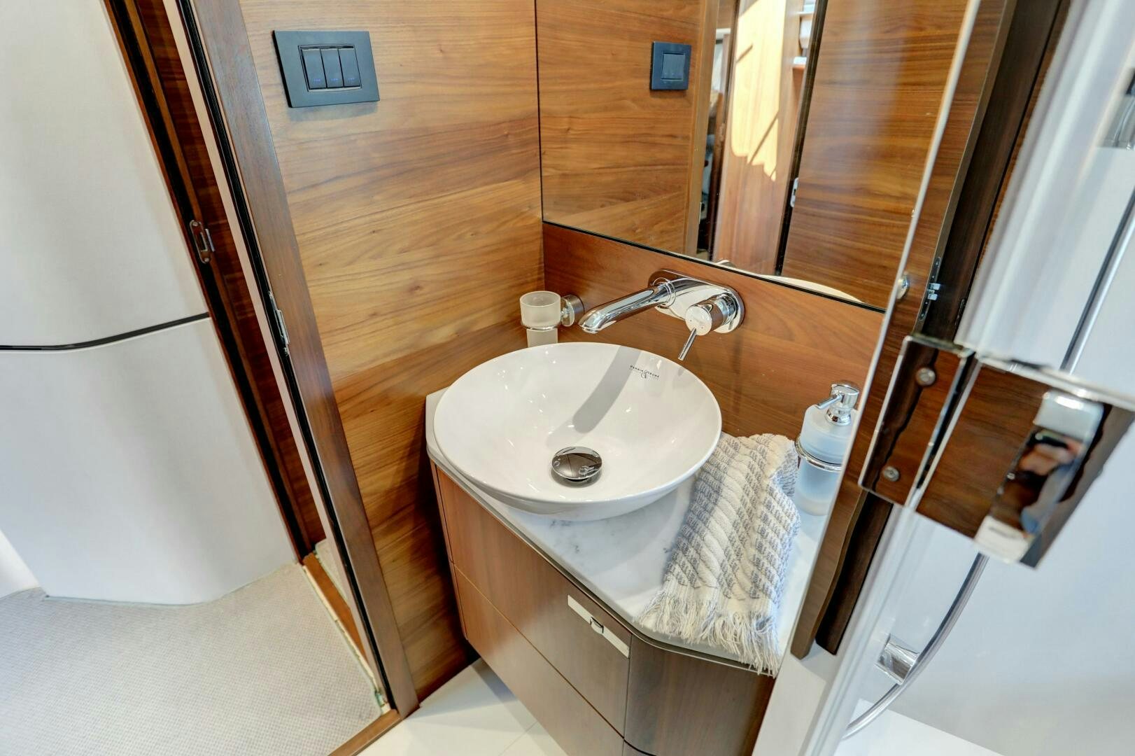 a sink in a bathroom aboard REAL SLICK Yacht for Sale