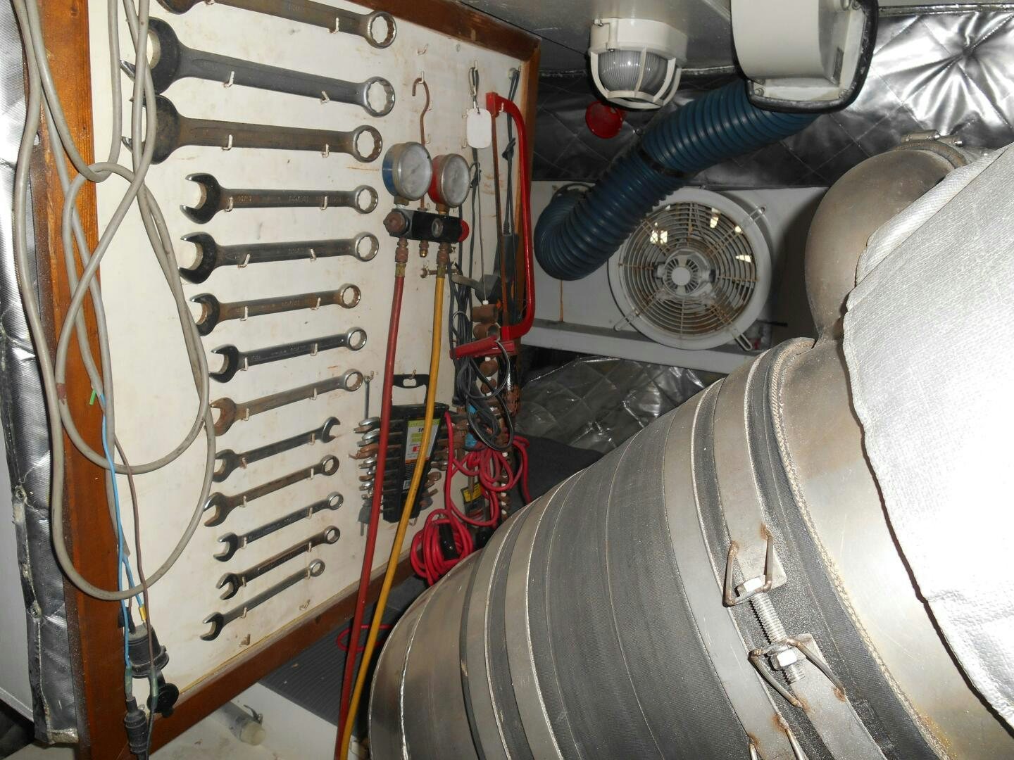 a close-up of a machine aboard LADY C Yacht for Sale