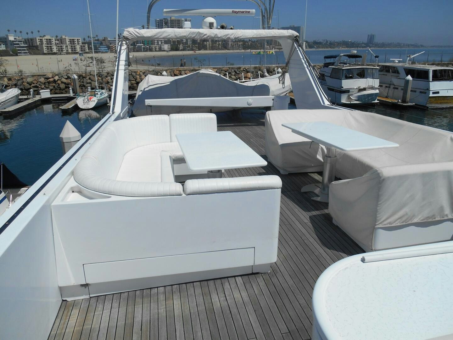 a deck with many boats aboard LADY C Yacht for Sale