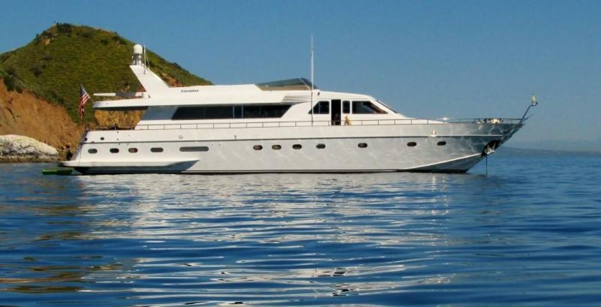 a boat in the water aboard LADY C Yacht for Sale