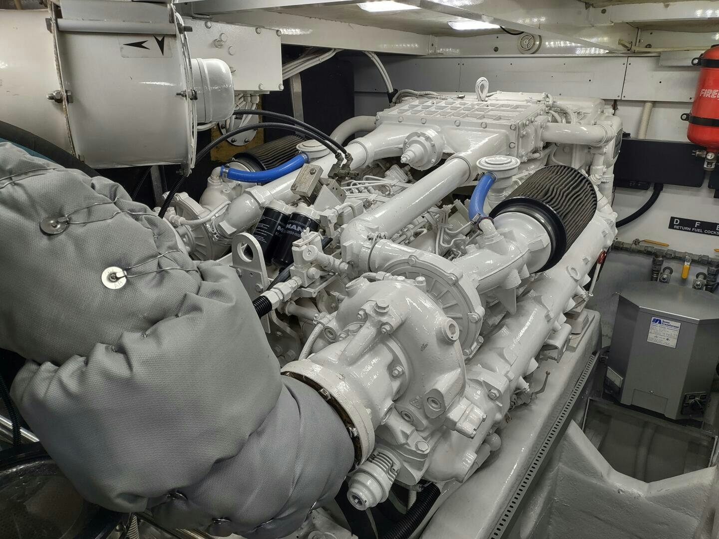 a group of people in a room aboard F66 Yacht for Sale