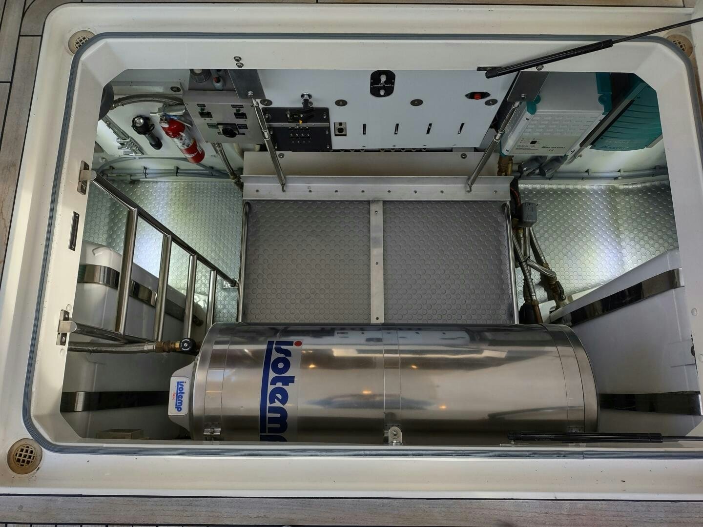 the back of a computer aboard F66 Yacht for Sale