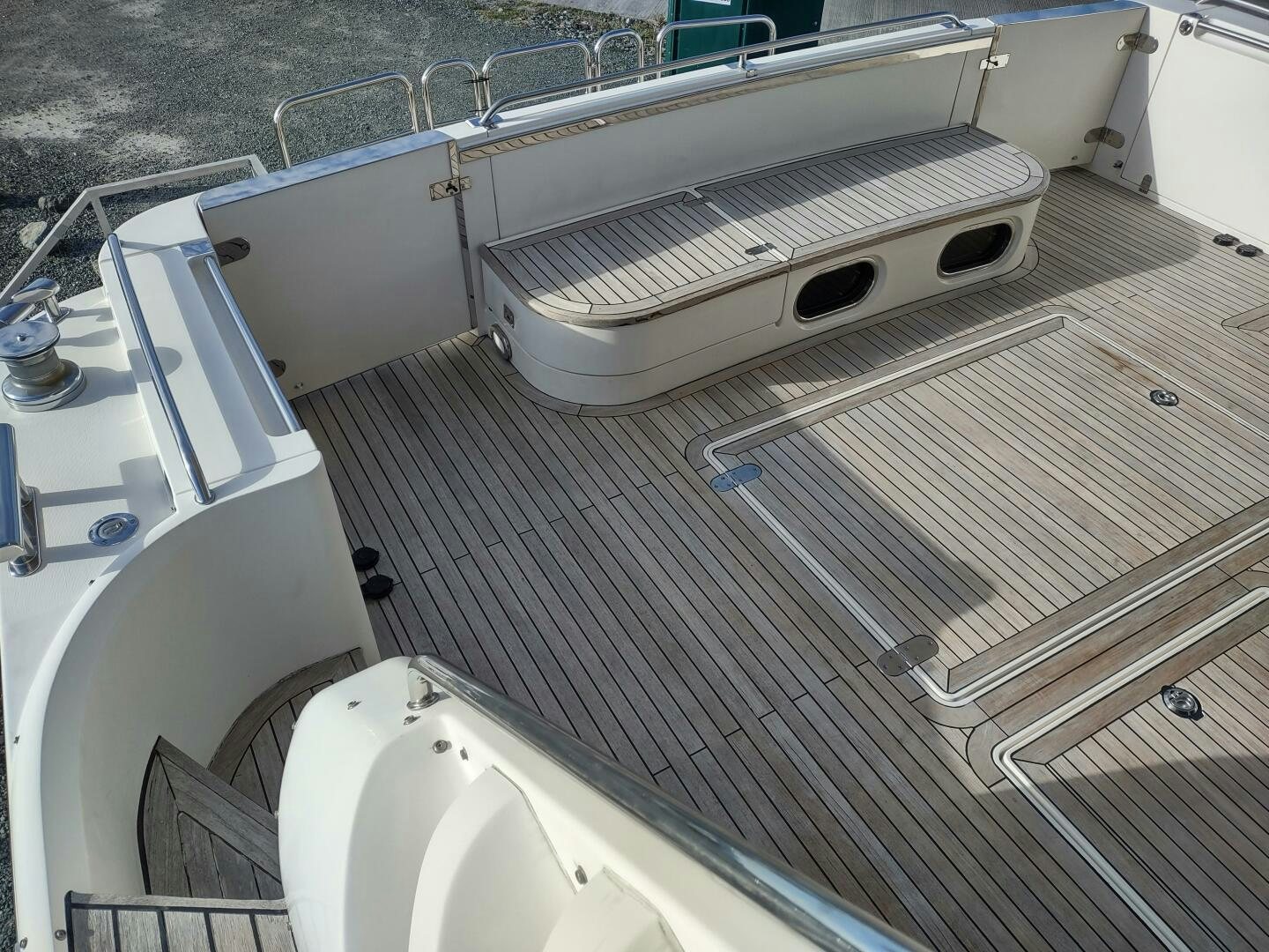 a large white sink aboard F66 Yacht for Sale