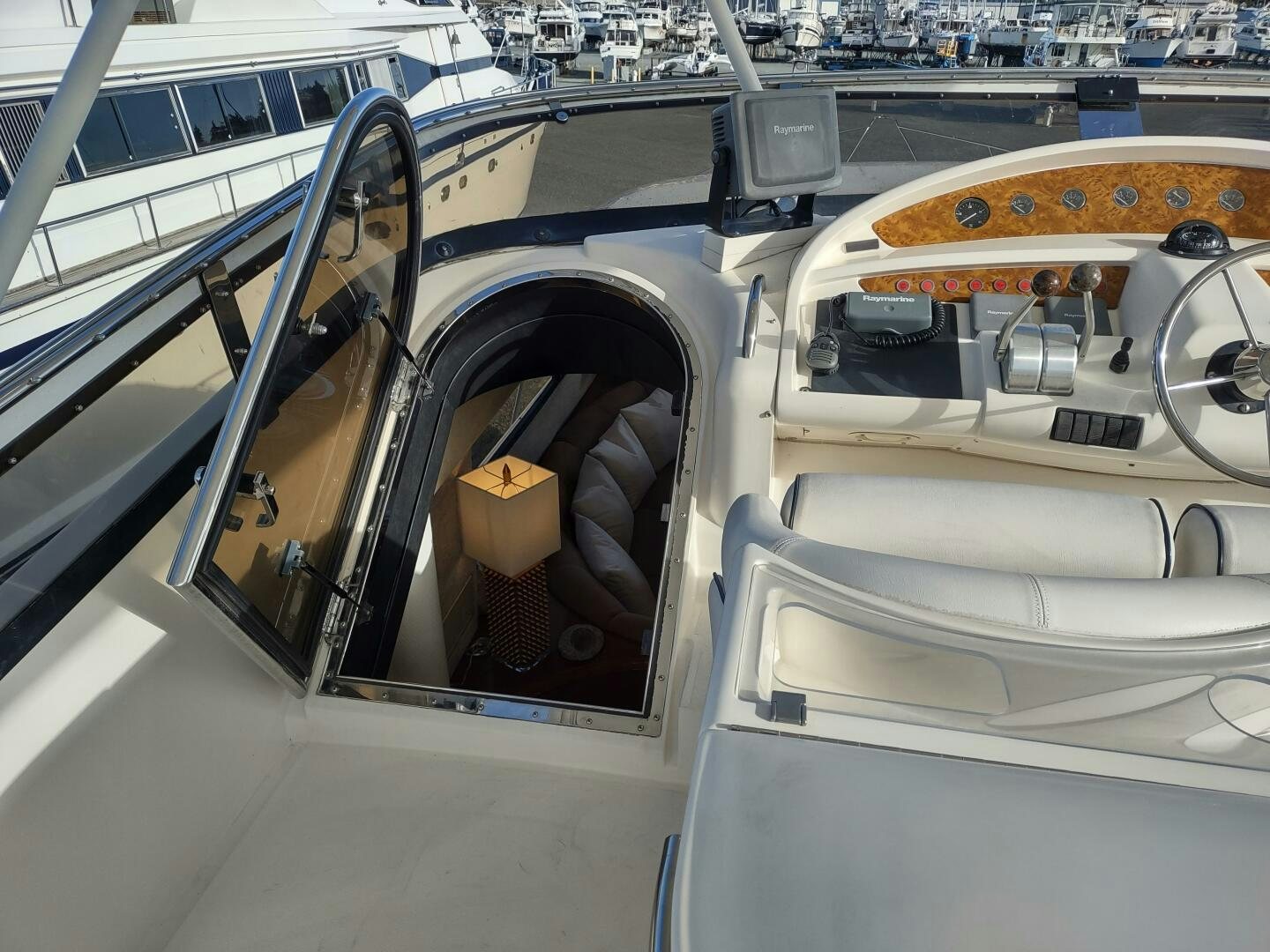 the interior of a boat aboard F66 Yacht for Sale
