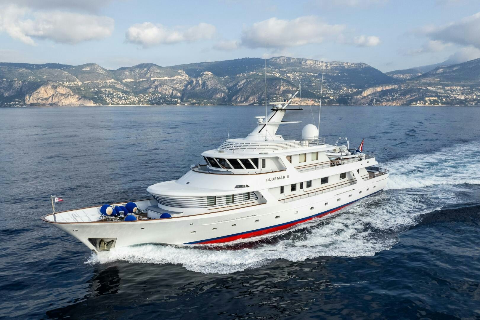 a boat in the water aboard BLUEMAR II Yacht for Sale