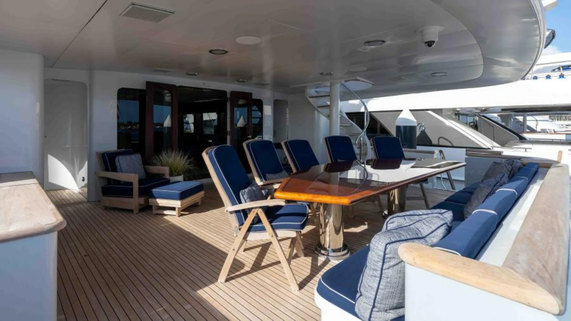 inside of a plane aboard ODIN Yacht for Sale
