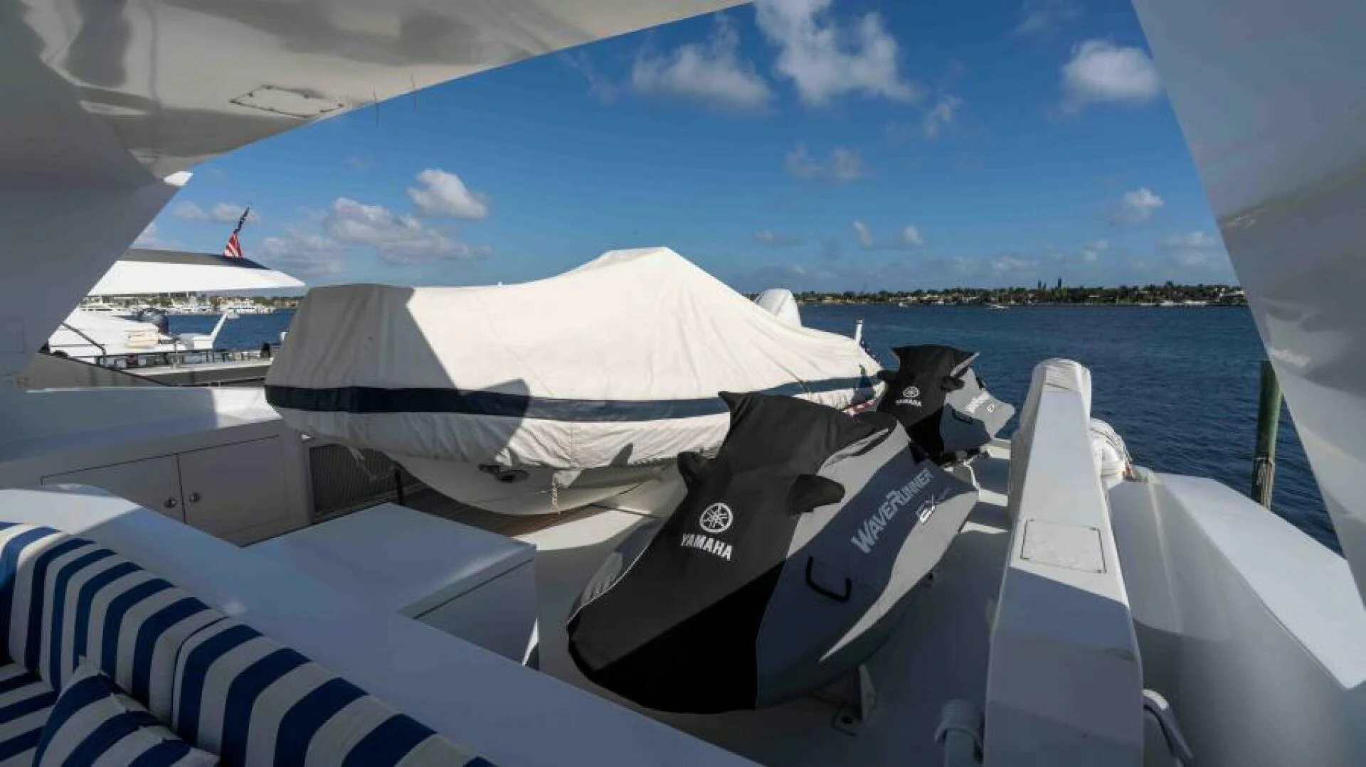 a group of boats on a body of water aboard ODIN Yacht for Sale