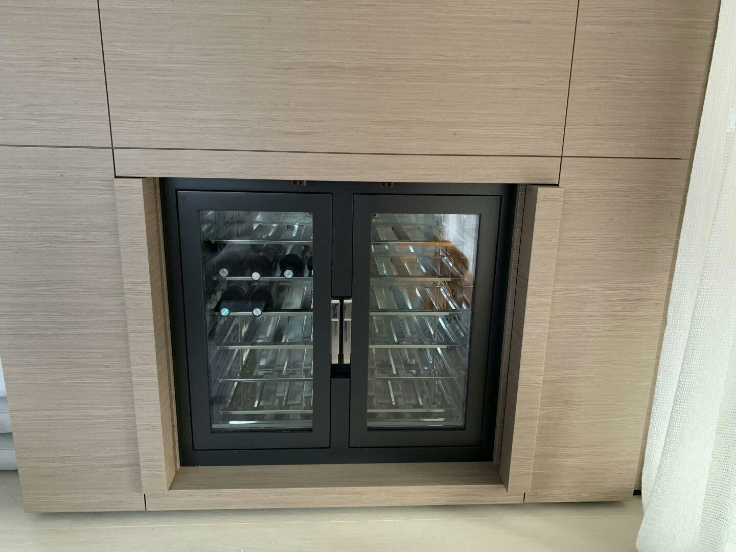 a glass door with a vent aboard MARIA THERESA Yacht for Sale