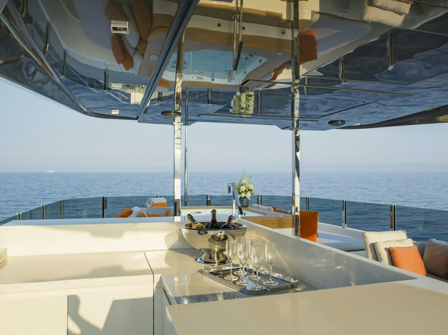 a boat on the water aboard MARIA THERESA Yacht for Sale