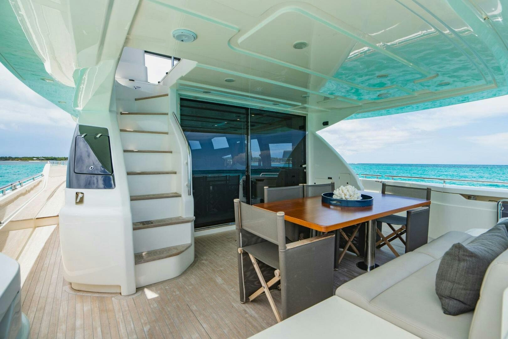 a boat with a ladder aboard KUDU Yacht for Sale