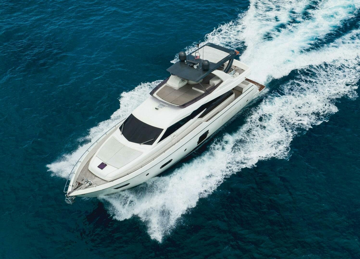 a ship in the ocean aboard KUDU Yacht for Sale