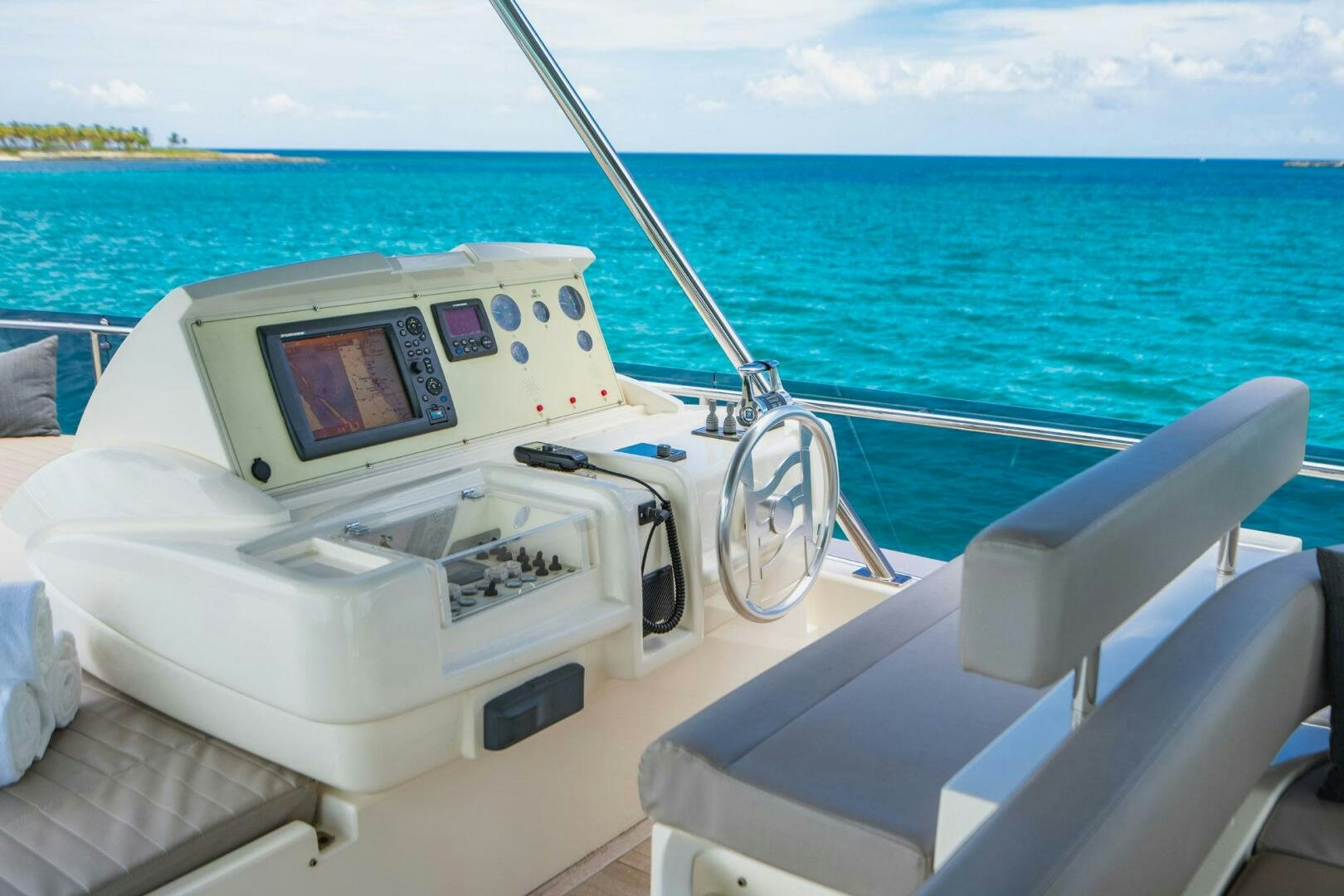 a boat on the water aboard KUDU Yacht for Sale
