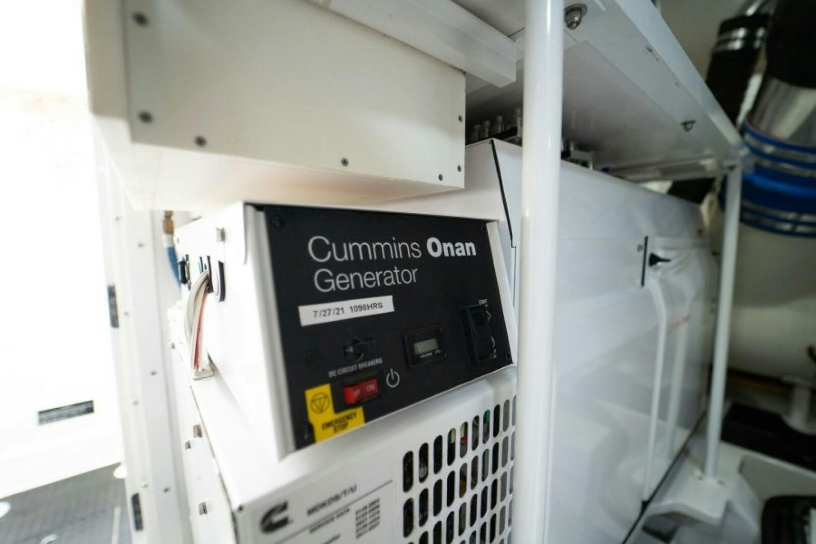 a machine with a sign on the side aboard WRAPPED UP Yacht for Sale