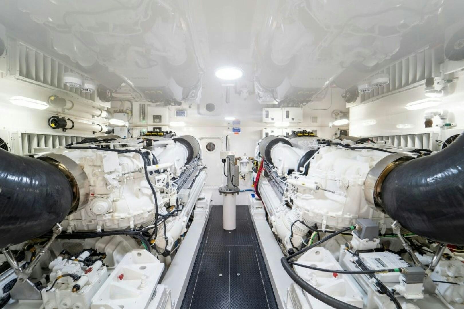 a large room with machinery aboard WRAPPED UP Yacht for Sale